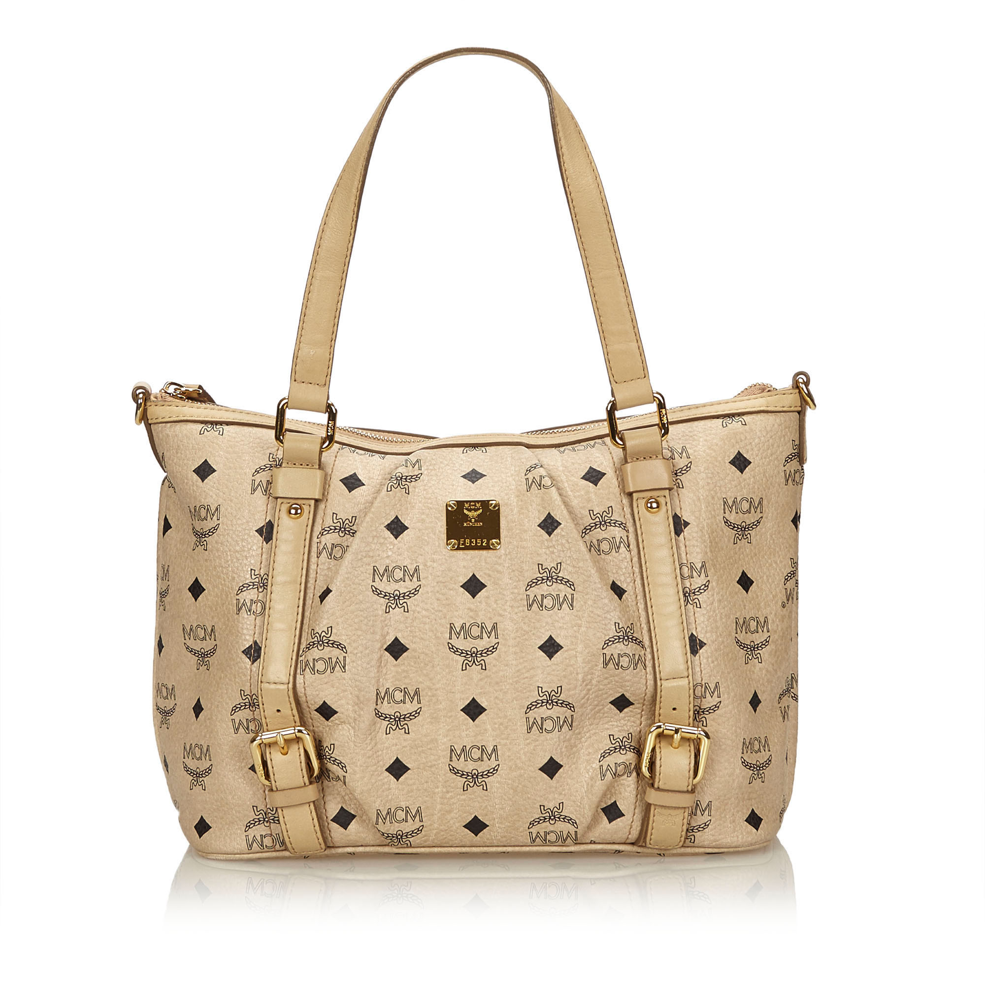 Details About Pre Loved Mcm Brown Others Leather Visetos Handbag Germany