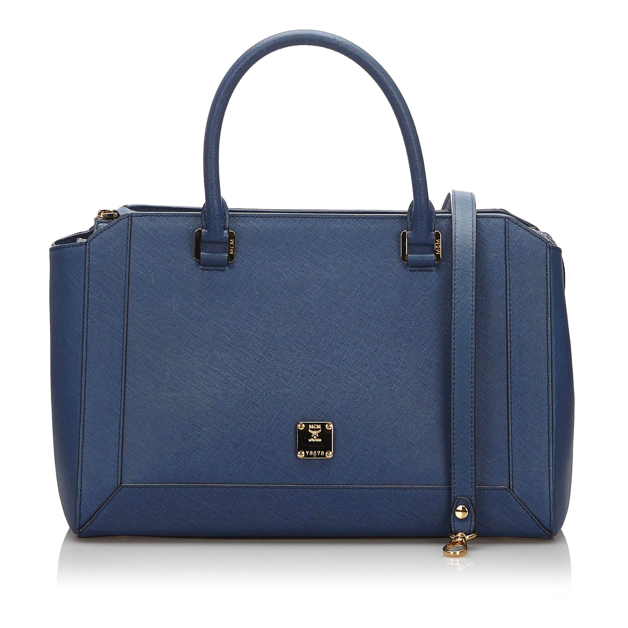 Pre-Loved MCM Blue Others Leather Handbag Germany | eBay