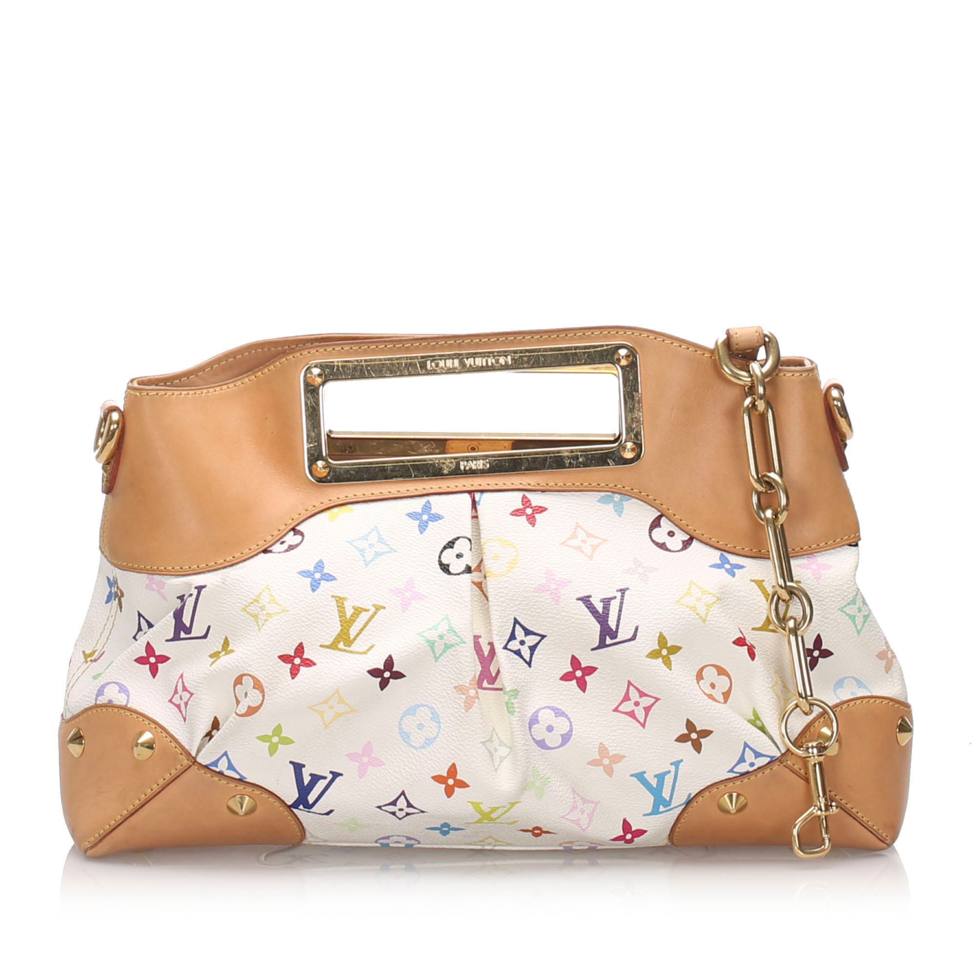 Pre-Loved Louis Vuitton White Monogram Multicolore Judy MM France | eBay