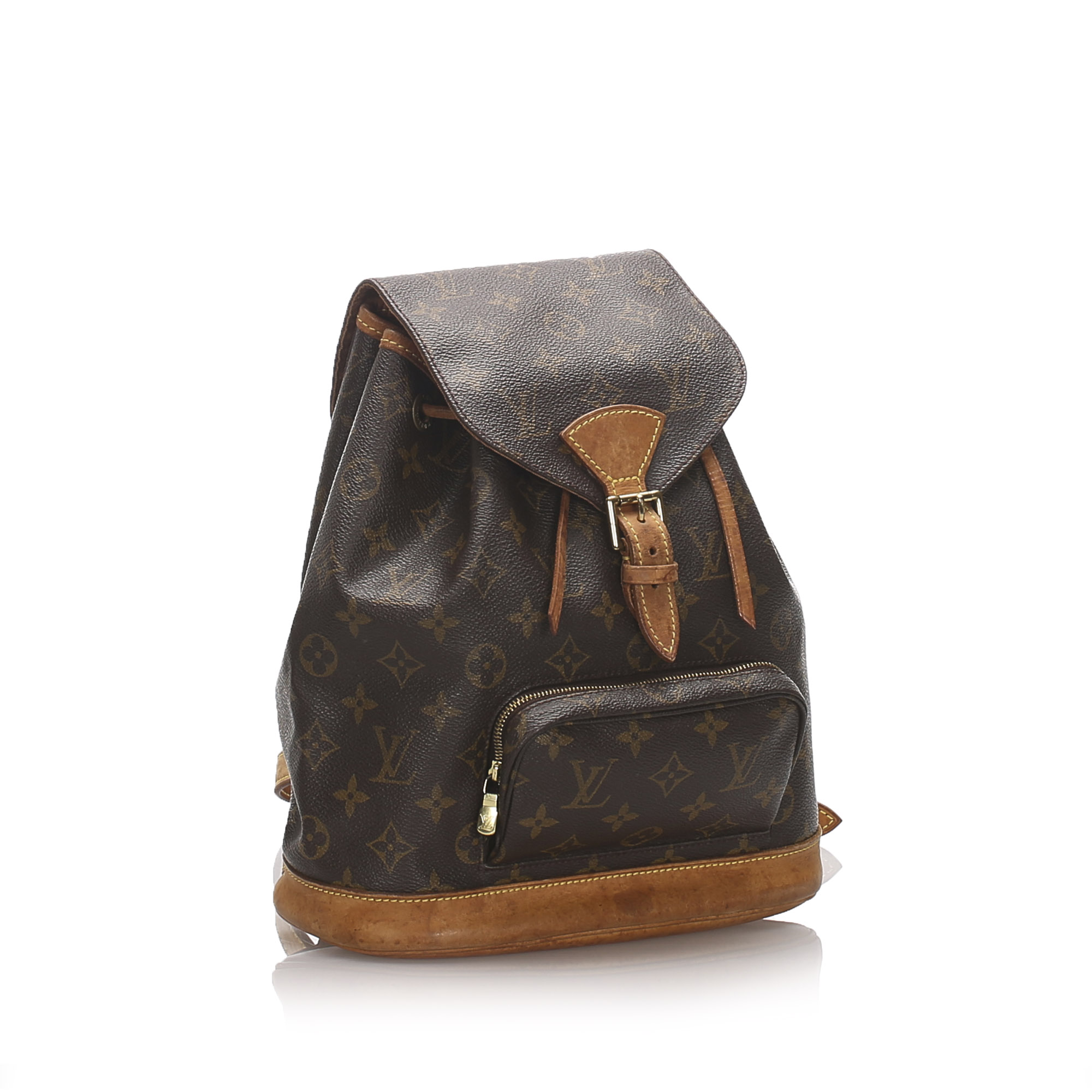 Louis Vuitton Montsouris MM M51136 Monogram Canvas Backpack Brown