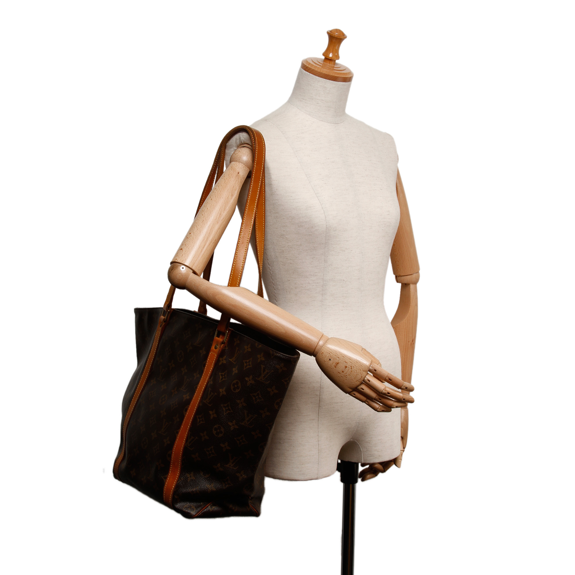 Pre-Loved Louis Vuitton Brown Monogram Sac Shopping Tote France | eBay