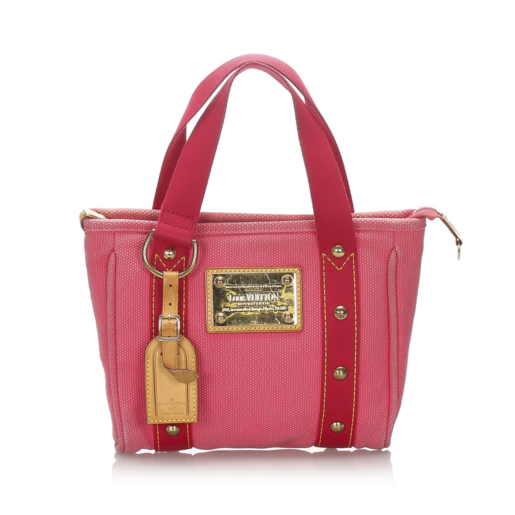 Pre-Loved Louis Vuitton Pink Canvas Fabric Antigua Cabas PM France | eBay
