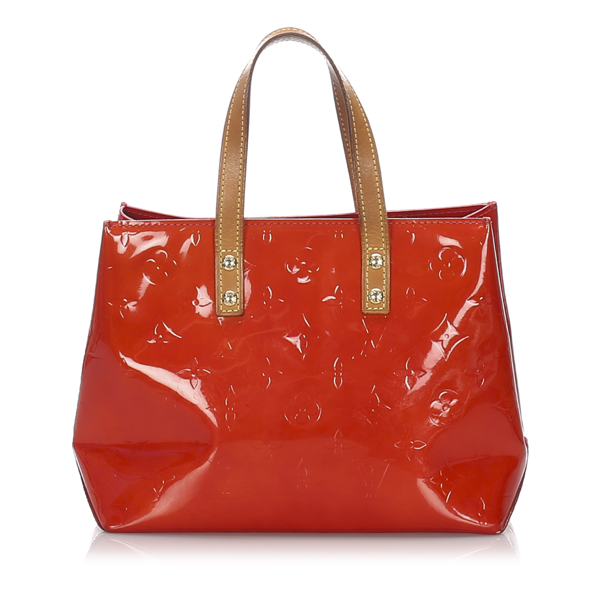 Pre-Loved Louis Vuitton Red Vernis Leather Reade PM France | eBay