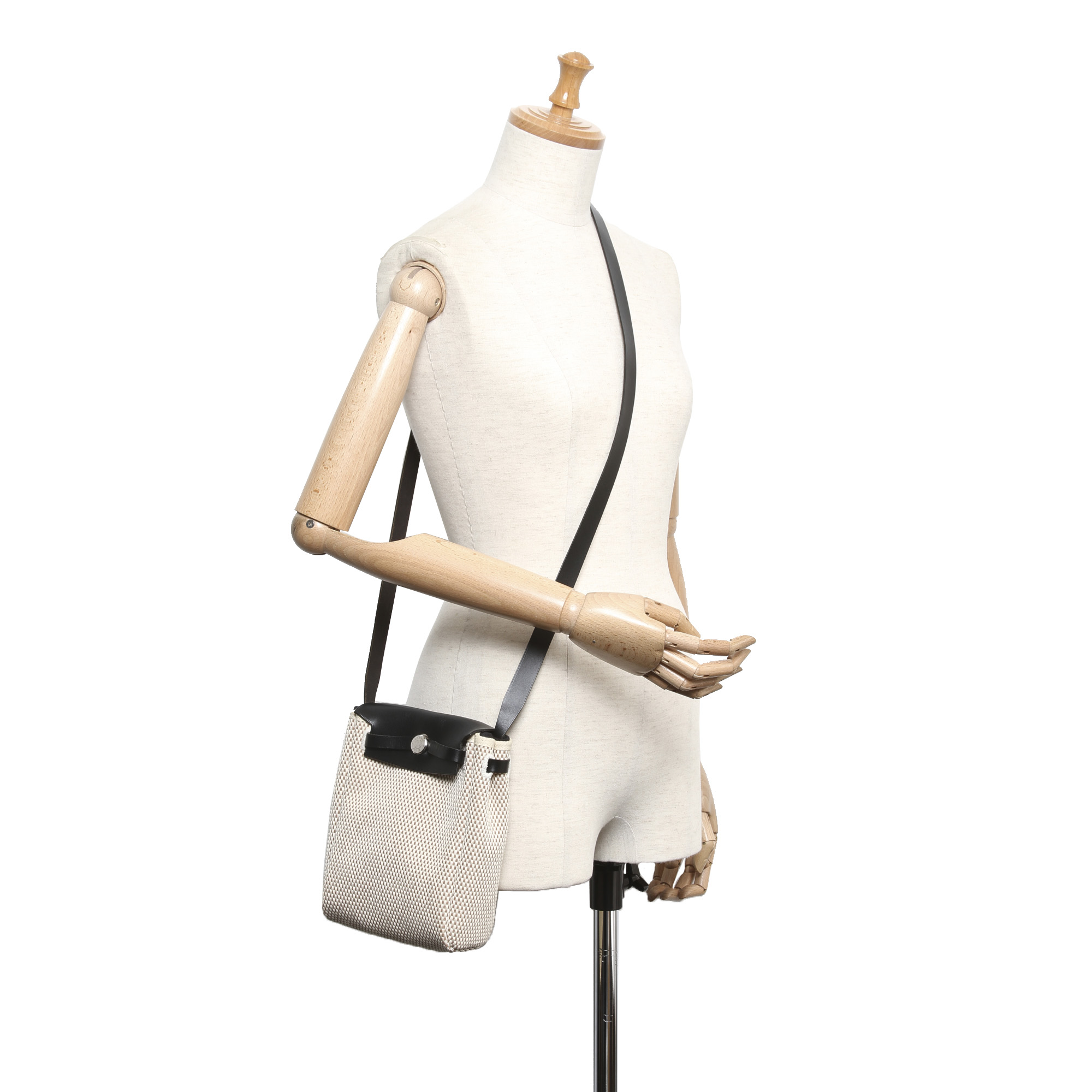 Pre-Loved Hermes White Canvas Fabric Herbag TPM Crossbody Bag France | eBay